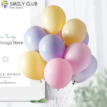 

5 Inch10 Inch 12 Inch Multicolor Pastel Candy Balloons Wedding Baloons Round Macaron Balloon Arch Decoration100pcs (50sets)
