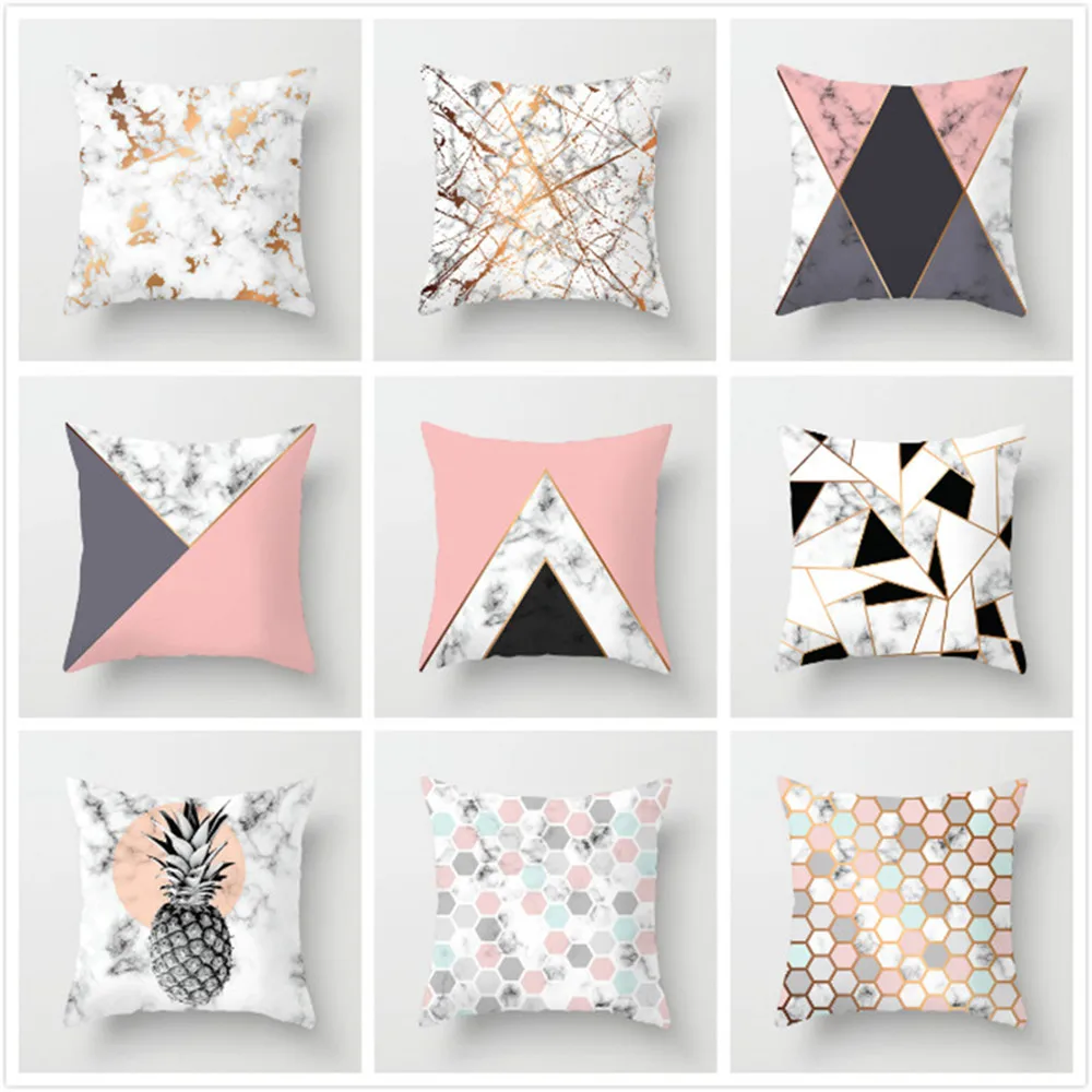 

Geometric Printed Pillow Case Cover Square 45cm*45cm Polyester Pillowcase Home Decorative