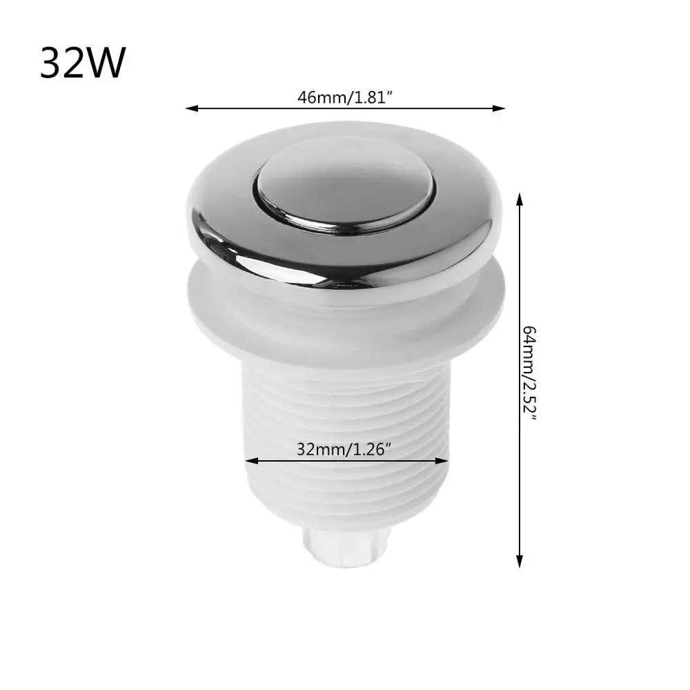 32W Air Pressure Switch On Off Push Button For Bathtub Garbage Disposal Whirlpool - Цвет: 32W