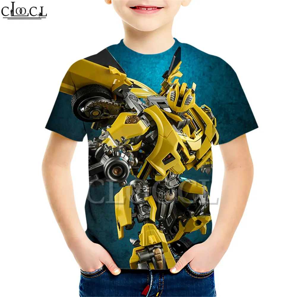 Kids T shirt 29 Одежда для маленькой дочки; футболка с рисунком супергероя Бамблби; футболки с короткими рукавами и 3D принтом для мальчиков и девочек; Повседневные детские топы для малышей - Цвет: Kids T shirt 29