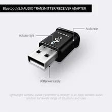 Bluetooth 5,0 передатчик приемник Мини 3,5 мм AUX стерео беспроводной адаптер для автомобиля музыкальный передатчик Bluetooth адаптер