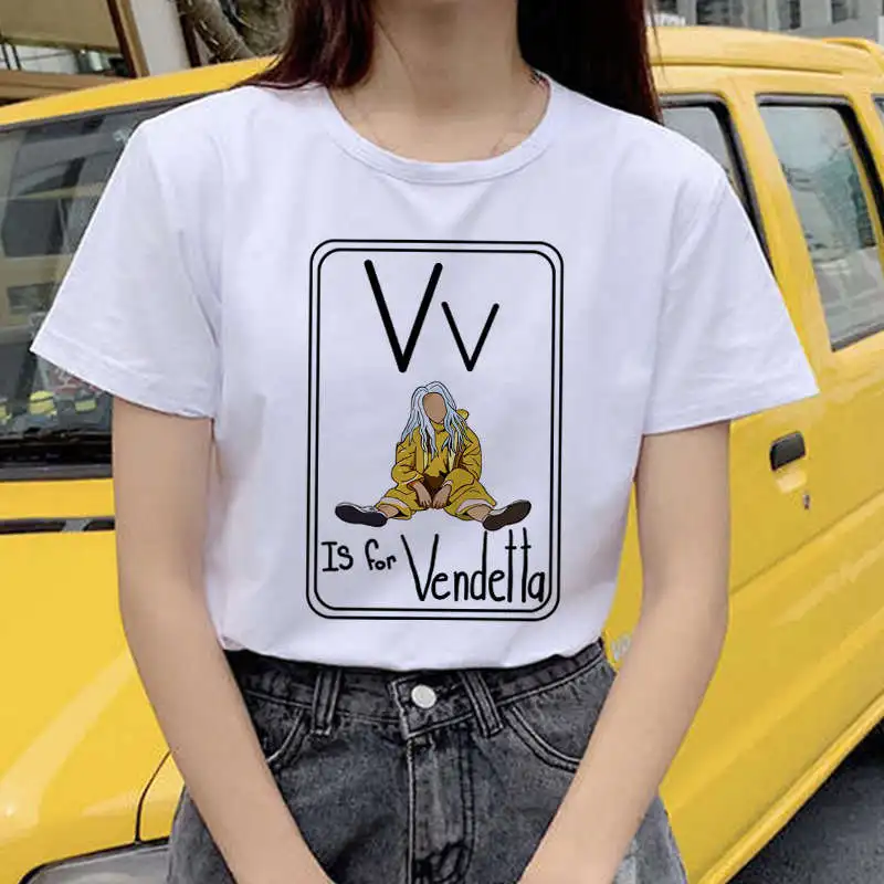 Женская футболка в стиле Харадзюку, Покемон, новинка, Billie Eilish, Harajuku, футболка для женщин, I Am Bad Guy Ullzang, забавная Футболка с принтом, топ, футболка - Цвет: 22
