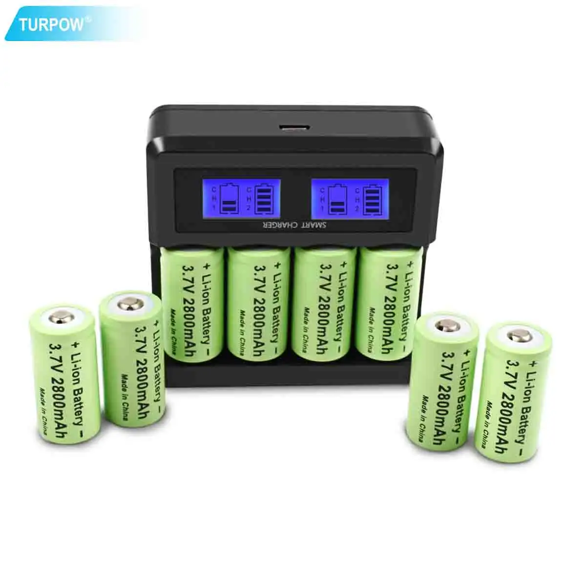 

turpow Rechargeable lii-500 Lii-PD4 lii-PL4 Lii-S1 3.7V Charger 18650 2.8mah Li-ion Battery18500/26650/16340/14500/10440/18658