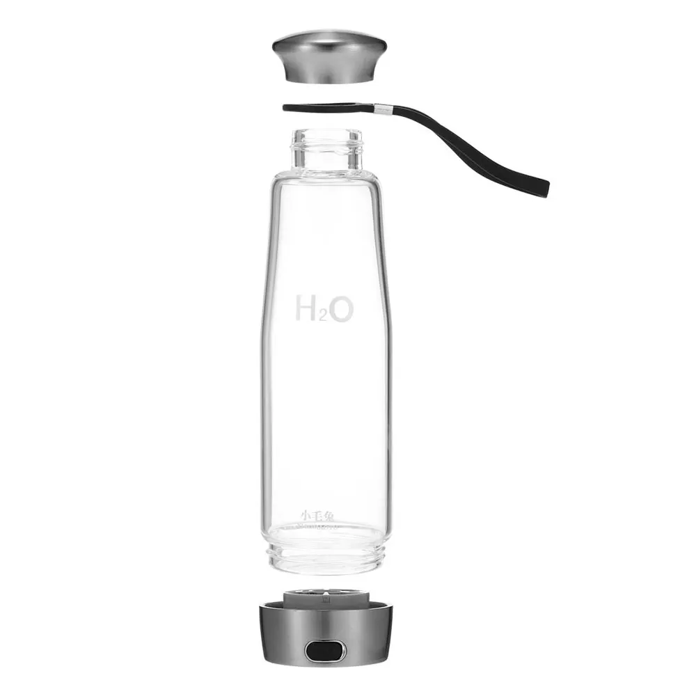 

Hot 500ML Hydrogen Rich Ionizer Glass Water Bottle with Portable BPA-free Business Water Ionizer Glass Bottle Self-cleaning Func