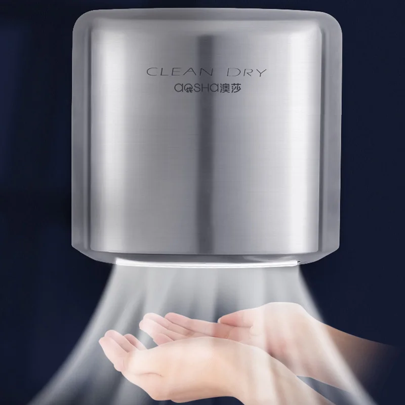 

Hand Dryer Automatic Sensor Home Commercial Hotel Bathroom Stainless Steel Hot Air Blowing Hand Dryer