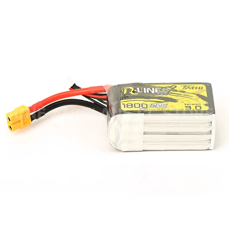 Татту R-Line Версия 3,0 V3 1300/1550/1800/2000 мА/ч, 95C 100C120C 4S 6S 4,2 V Lipo Батарея XT60 штекер небольшой гоночный Дрон с видом от первого лица Квадрокоптер с дистанционным управлением - Цвет: 4S 1800mah 120c
