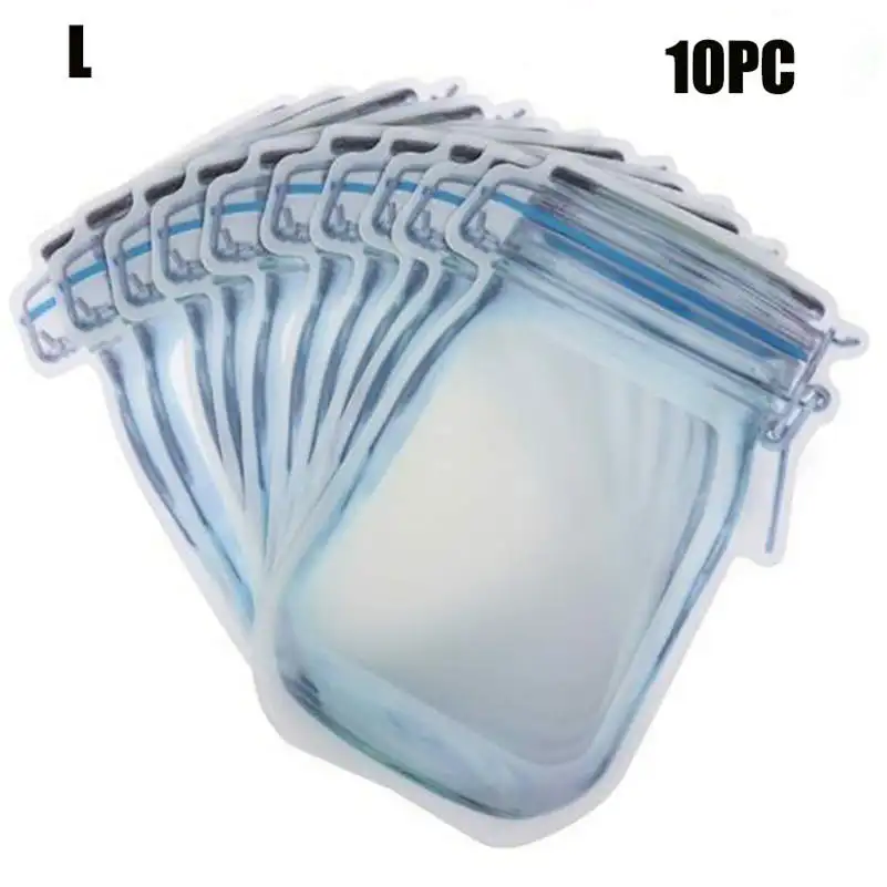 10 шт./партия многоразовые бутылки Мейсон Ziplock мешок - Цвет: 3