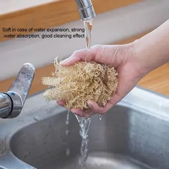 

Natural Loofah Dishwashing Cloth Scrub Pad Dish Bowl Pot Easy To Clean Scrubber Sponge Kitchen Clean Brushes Scrub Pad Cleaning