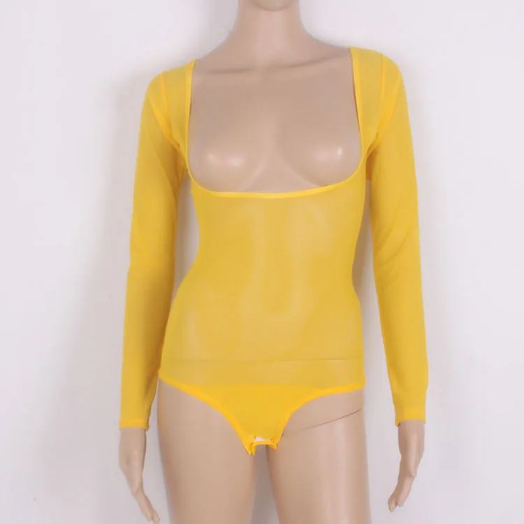 Yellow Long sleeve Одежда для танца живота с длинным рукавом, аксессуары для танца живота, Женское боди, нижняя рубашка, топы для танца живота, трико, Одежда для танцев - Цвет: Yellow Long sleeve
