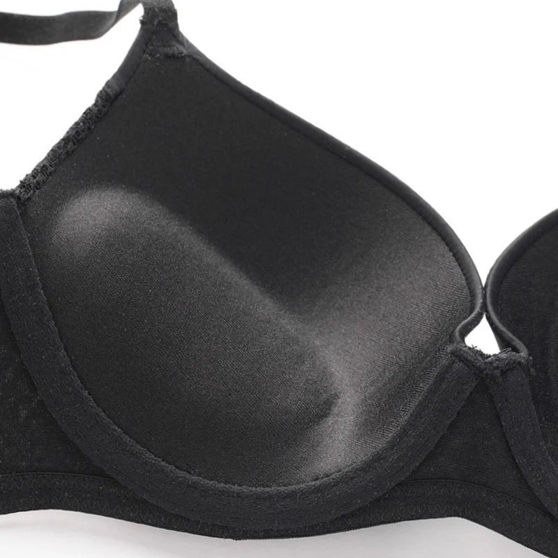 Women Padded Bra Set 3/4 Cup Houndstooth Pattern Underwired Push Up Padded Bra and Panties For Women Lingerie