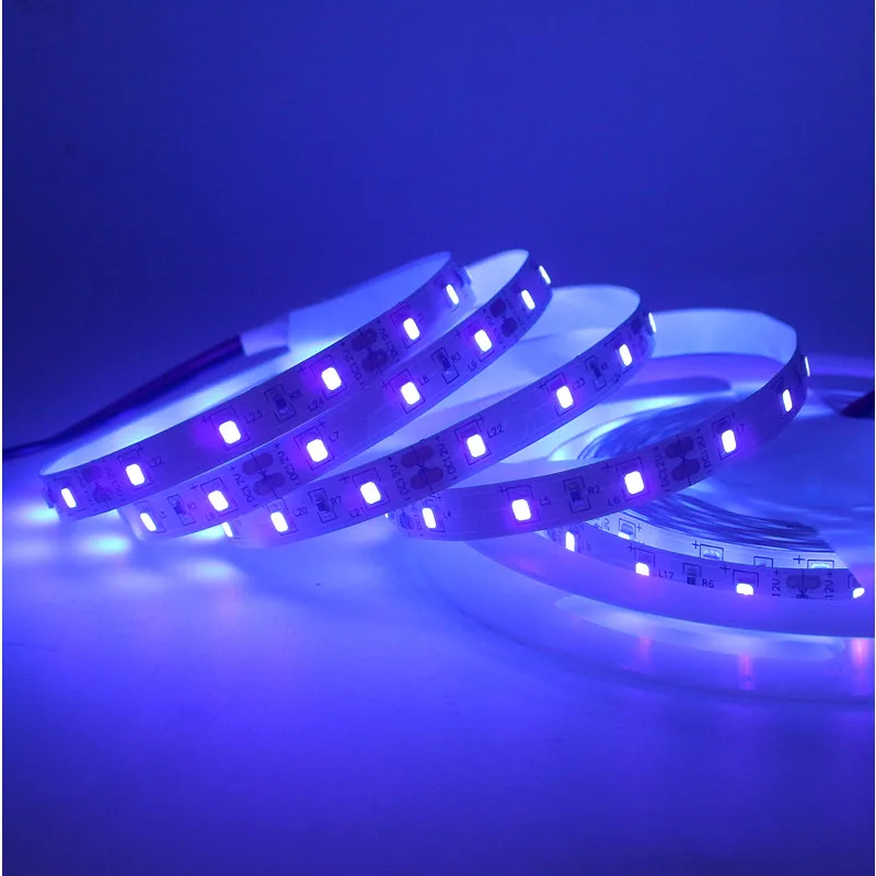 UV LED Strip Light 12V 1M 2M 3M 4M 5M Waterproof Ultraviolet LED Diode  Ribbon SMD 2835 Purple Flexible Tape for DJ Fluorescence - AliExpress