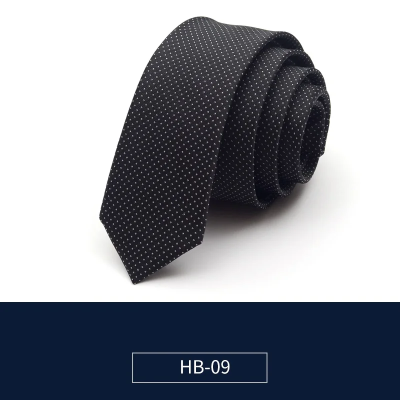 HB-09 Высокое качество, новинка, шелковые свадебные галстуки для мужчин, тонкий галстук 5 см, дизайнерский бренд, 2,36 дюймов, Одноцветный шейный галстук с подарочной коробкой - Цвет: HB-09