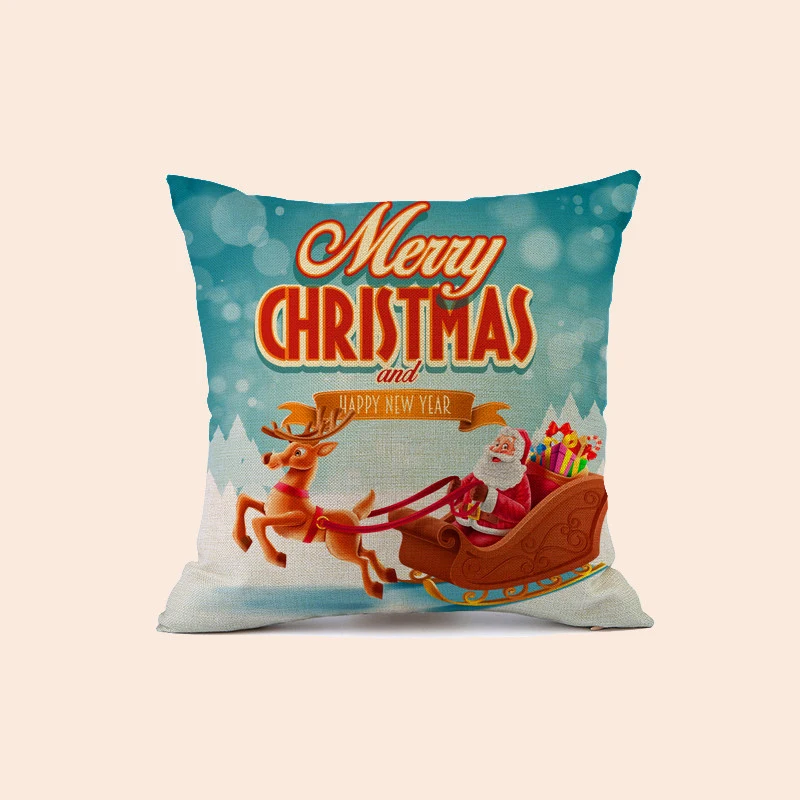 6 Merry Christmas чехлы на декоративные подушки хлопок льняные подушки покрытие диванное сиденье квадратный Мягкий Бросок Наволочка для дома Декор 40x40 см - Цвет: 6