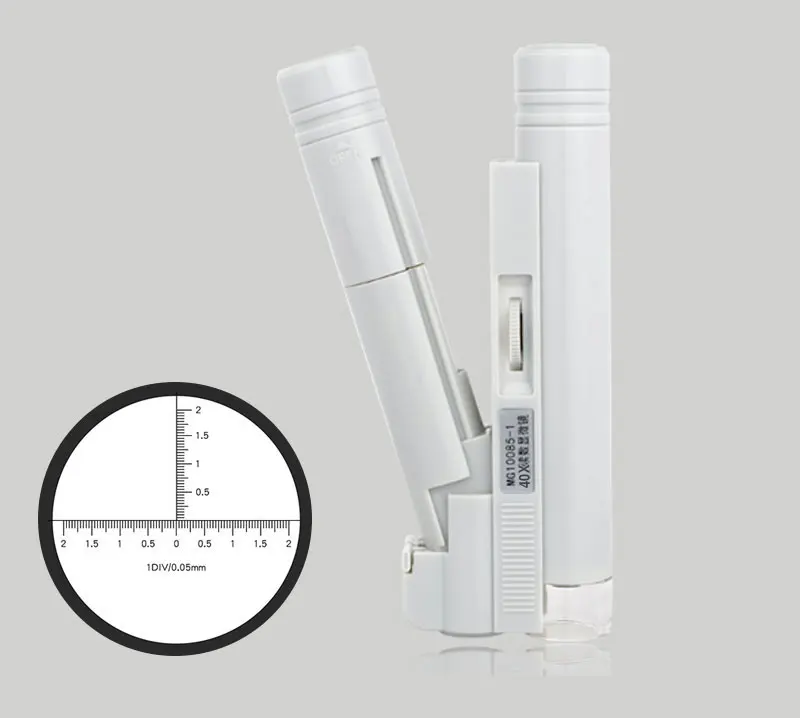 40X с подсветкой Портативный микроскоп увеличительное стекло лупа с шкалой чтения MG10085-1