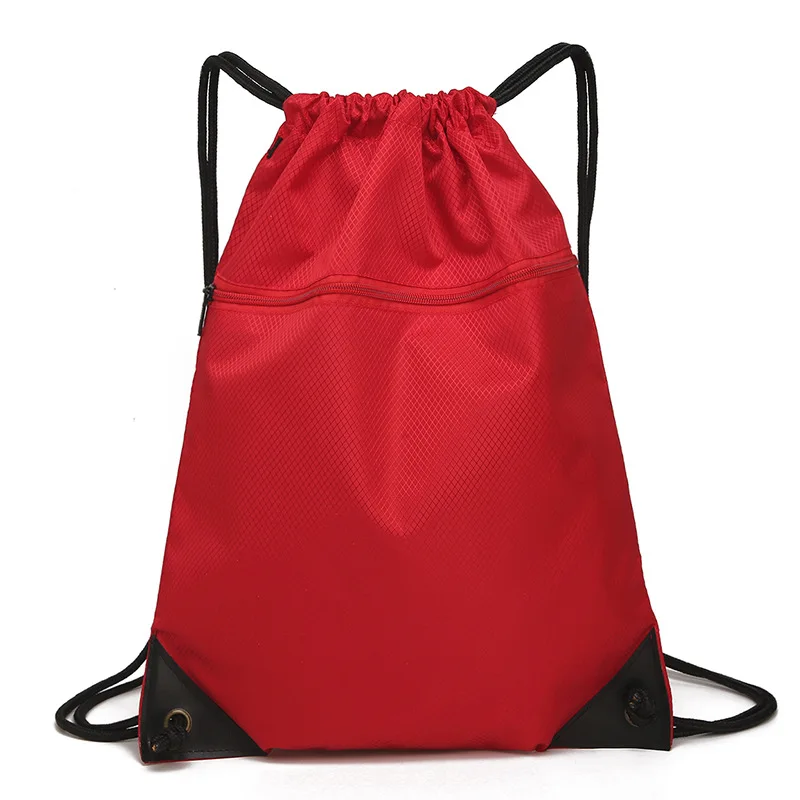 Свежий и легкий нейлоновый шнурок мешок новая мода шнурок спортивная сумка на заказ простой сплошной цвет полоса рот рюкзак