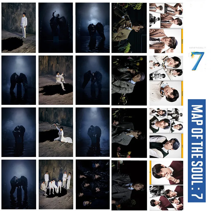 

Hot KPOP Card Bangtan Boys MAP OF THE SOUL : 7 Album Collection Photocard Self Made Paper Cards Postcard LU6935