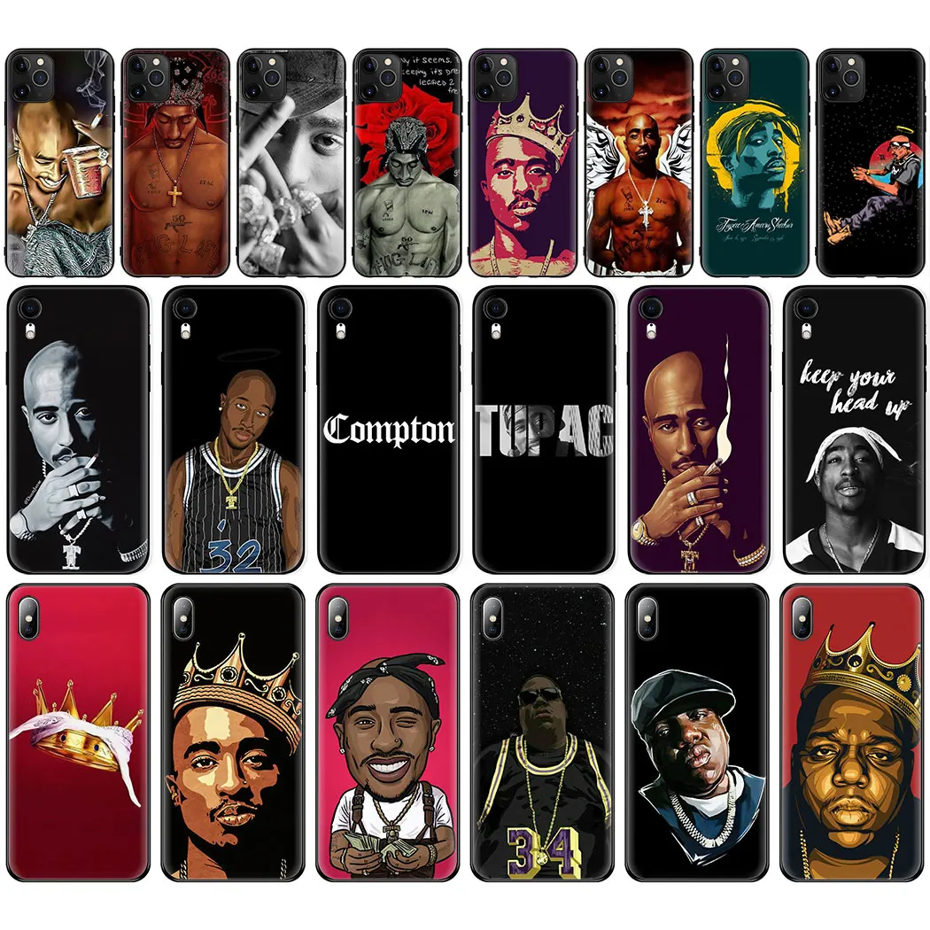 2pac Тупак и Бигги Мягкий силиконовый чехол для iPhone 11 Pro Max 6 7 8 Plus 5 5S 6S X XR XS | Мобильные