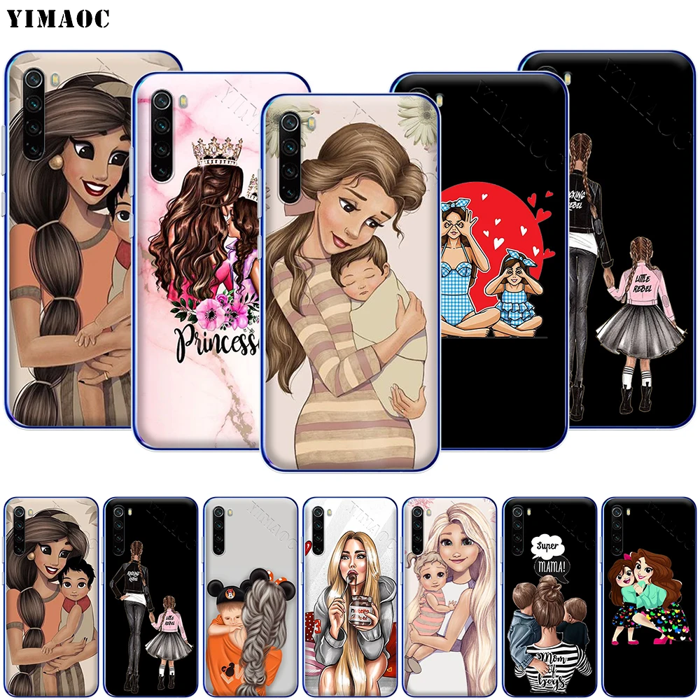 Чехол для телефона YIMAOC Baby Mom Princess Xiaomi MI 9T 9 8 6 SE F1 CC9 CC9E A3 A2 A1 GO S2 K20 Pro Lite|Бамперы| |