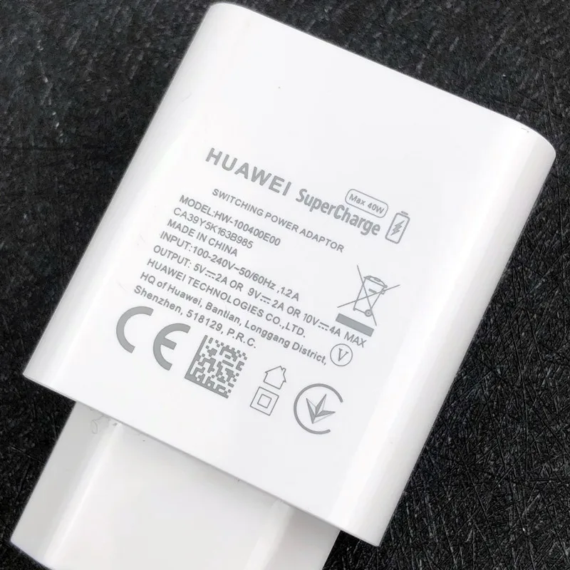 huawei P30 Pro быстрое зарядное устройство 40 Вт SuperCharge адаптер 5A Usb type C кабель для mate 20 30 Pro P20 Honor Magic 2 Nova 4 5 t