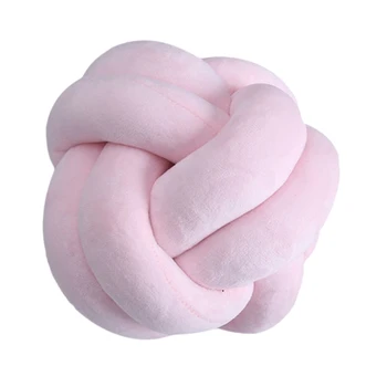

HOT SALE Rest Knot Pillow with Pillow Core Cushion Soft Plush Toy Throw Pillow Headrest Sleeping Helper(Pink)