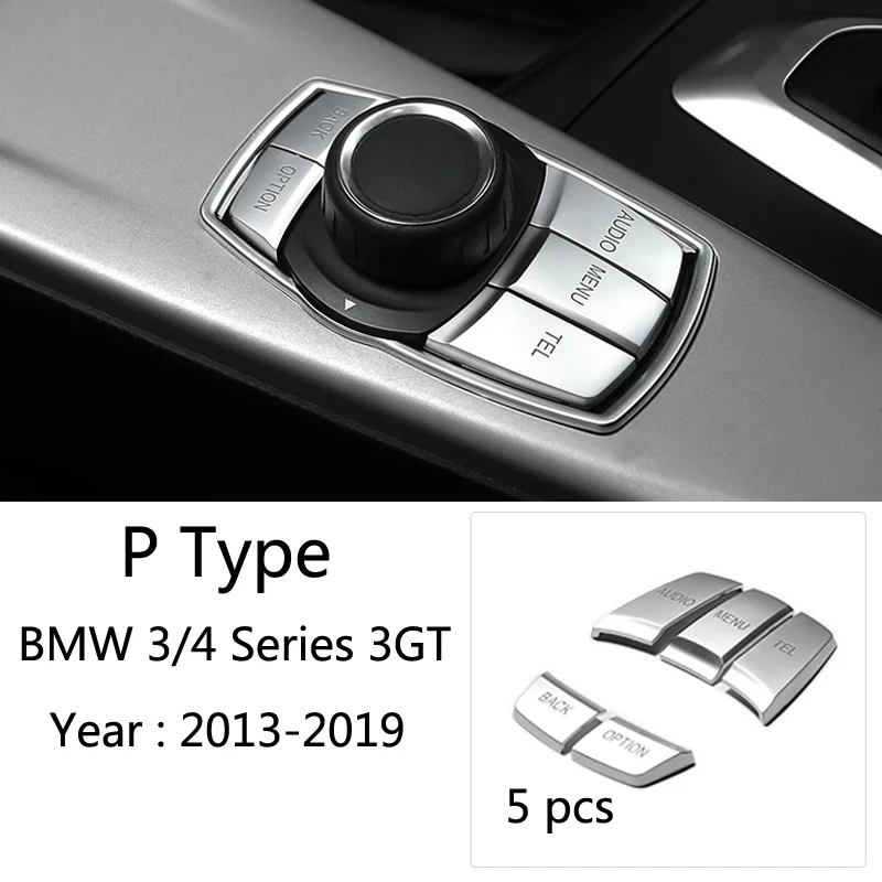 Автомобильная внутренняя центральная консоль коробка переключения передач с блестками накладка полоски 3D наклейки Чехлы для BMW 3 4 серии 3GT F30 F31 F32 F34 F36 - Название цвета: P Type