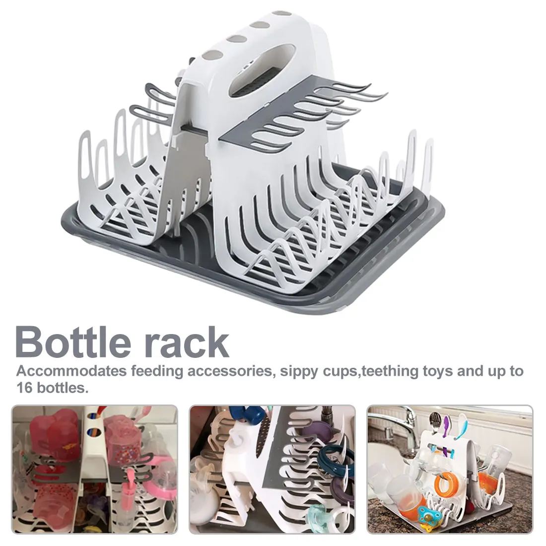 

New Portable Baby Milk Bottle Drying Rack Detachable BPA FREE Baby Pacifier Feeding Cup Holder Deluxe Drying Station