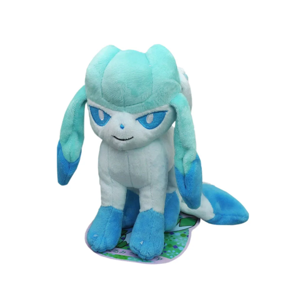 Блестящий умбреон Sylveon Umbreon flarion Vaporeon Jolteon Eevee Espeon Leafeon Glaceon 13-23 см плюшевая кукла мягкая игрушка Розничная - Цвет: Glaceon 18CM
