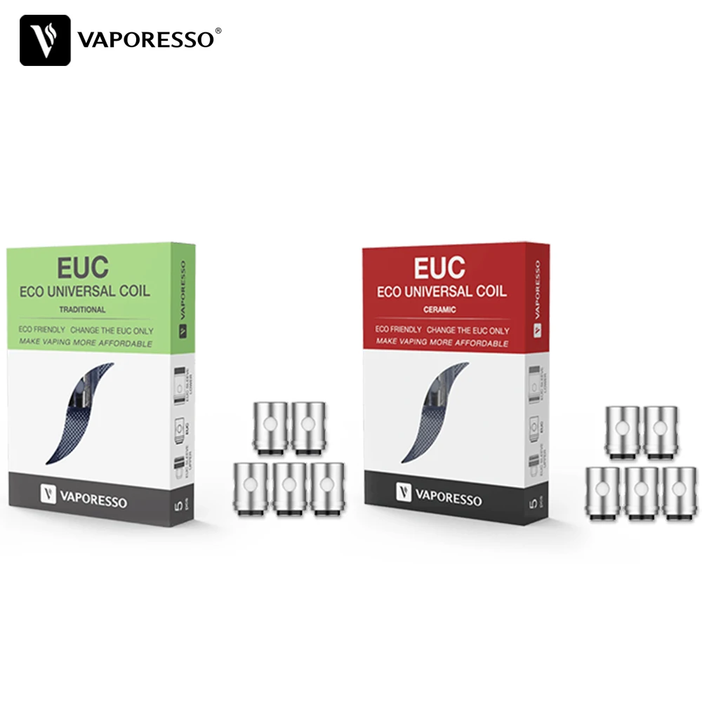 Оригинальная Vaporesso EUC керамическая традиционная катушка SS316L CLAPTON 0,3 0,5 0,6 1,3 Головка Катушки Для Таро Nano Nebula Estoc Target Pro