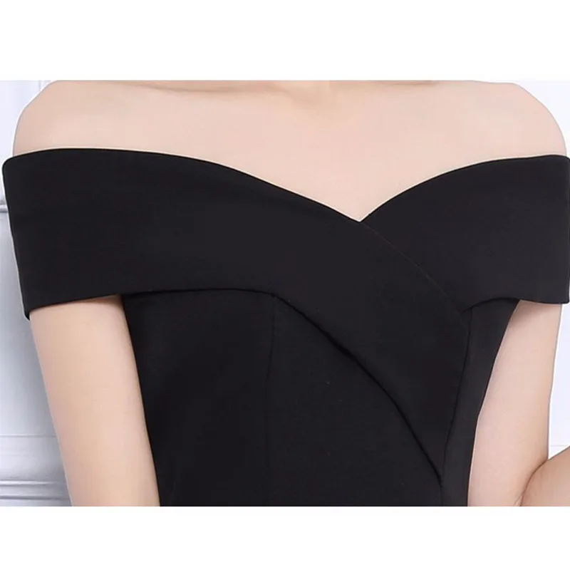 Коктейльное платье маленькое черное без рукавов Vestidos De Coctel MX018 с открытыми плечами Роскошные вечерние платья известного дизайнера
