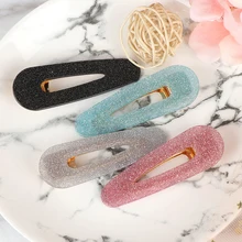 Модные простые блестящие заколки для волос для девочек геометрические Полые Акриловые зажимы для волос заколка палочка, Шпилька для волос аксессуары для волос