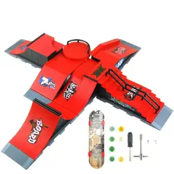 MINI ensemble de jouets en alliage pour enfants, rampe de Skateboard, Puzzle à combinaison, patinage amusant, piste de vélo 