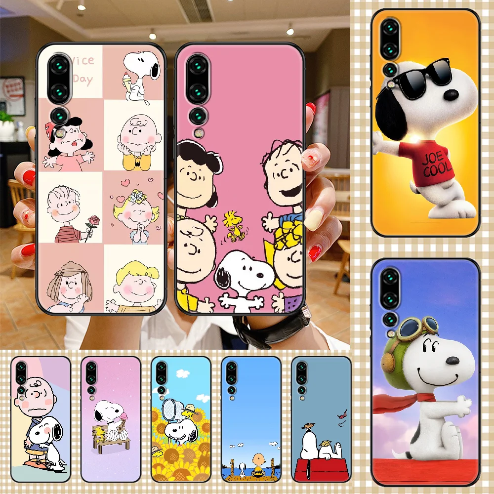 

Cartoon Cute Beagle Christmas Dog Phone case For Huawei P Mate P10 P20 P30 P40 10 20 Smart Z Pro Lite 2019 black pretty hoesjes