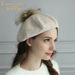 Женские шапки высокого качества, новинка 2019 года, осенне-зимний классический головной убор в клетку, элегантные женские теплые шапки из