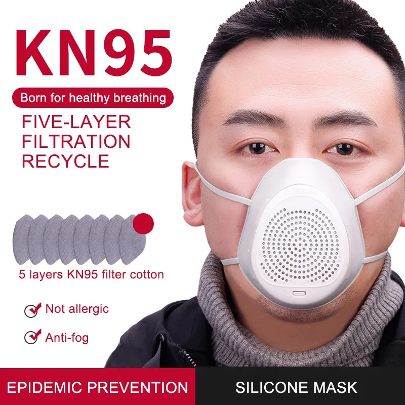 

Air Pollution Protective Electric Automatic Filtering Mask Particulate Respirator Electric Smart Mask Breathable Vavle Dust