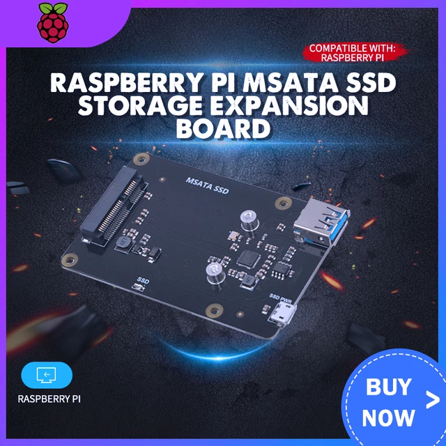 For Raspberry Pi 4, X857 V2.0 mSATA SSD Storage Expansion Board with USB3.1  Connector for Raspberry Pi 4 Model B - AliExpress