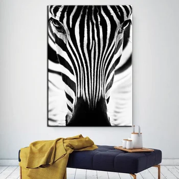

Cool Black Stripes Zebra Poster Wall Art Canvas Print Painting Nordic Style Modular Living Room Bedroom Decor