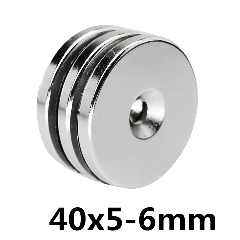 5/10/20 шт. супер 40x5-6mm круглое кольцо сильный Массовая N35 40 мм x 5 мм отверстие: 6 мм неодимовые магниты 40*5-6 мм