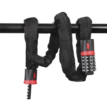 

MTB Bike Code Password Keyless 5 Numbers Chain Cable Lock Anti Theft Safty Combination Password Lock Bicycle Accoessories