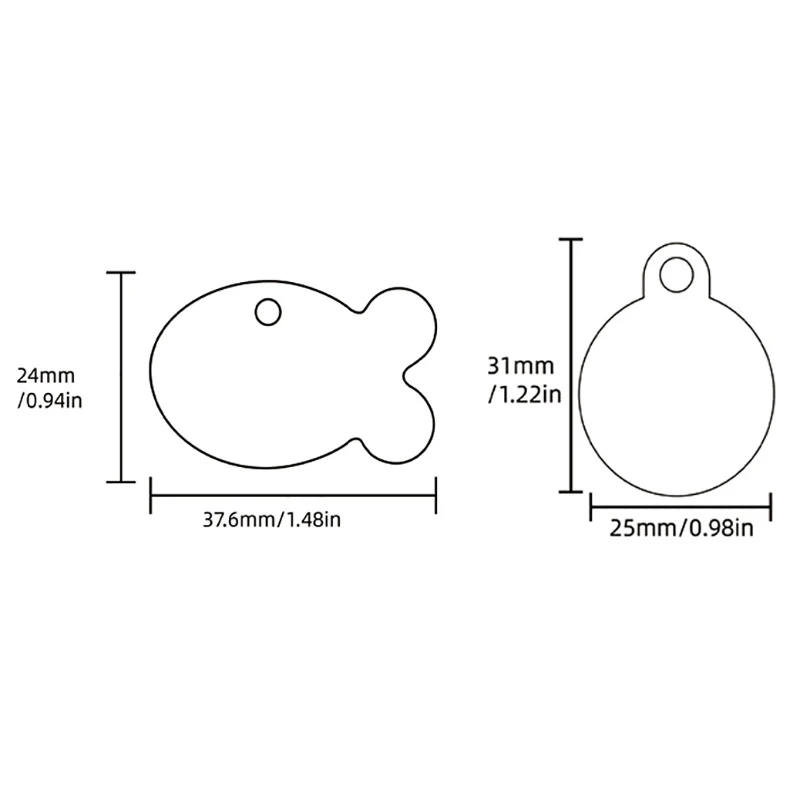 Персонализированная индивидуальная идентификационная бирка для собак с защитой