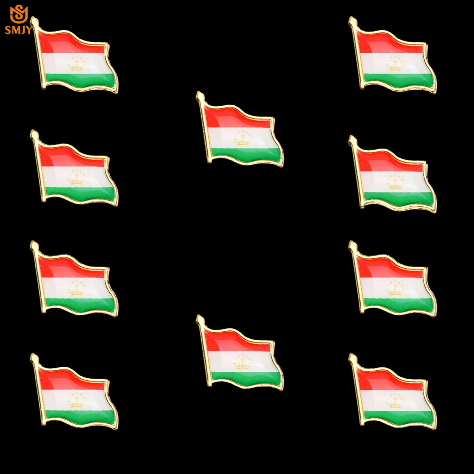 10 шт. ручная эмалированная Металлическая Булавка на заказ национальный флаг