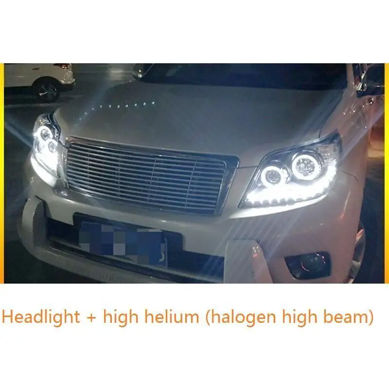 MODEL B Лампа дневного света авто Drl аксессуар Led Cob автозапчасти фары Задние Автомобильные фары в сборе 10 11 12 13 для Toyota Prado - Цвет: MODEL B