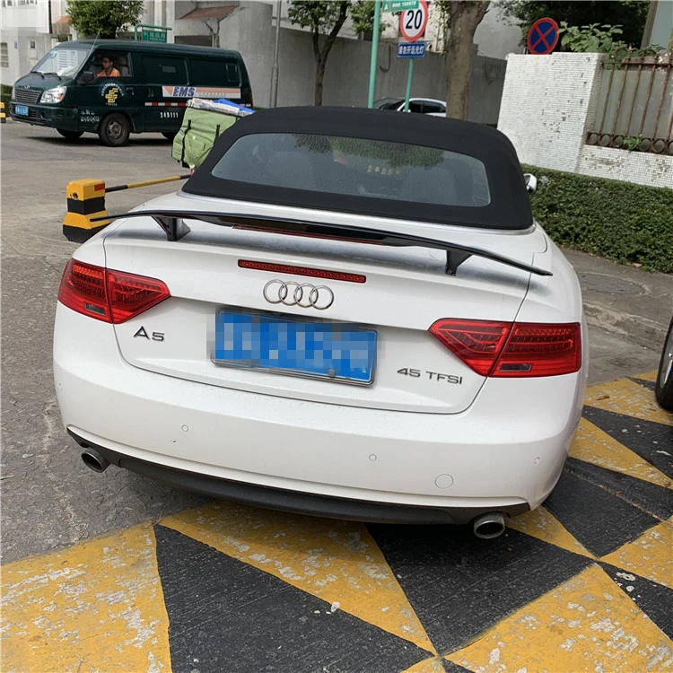 For Audi A5 coupe Spoiler 2012- Audi A5 cabriolet open car Spoiler TF ABS plastic Material Car Rear Wing Color Rear Spoiler