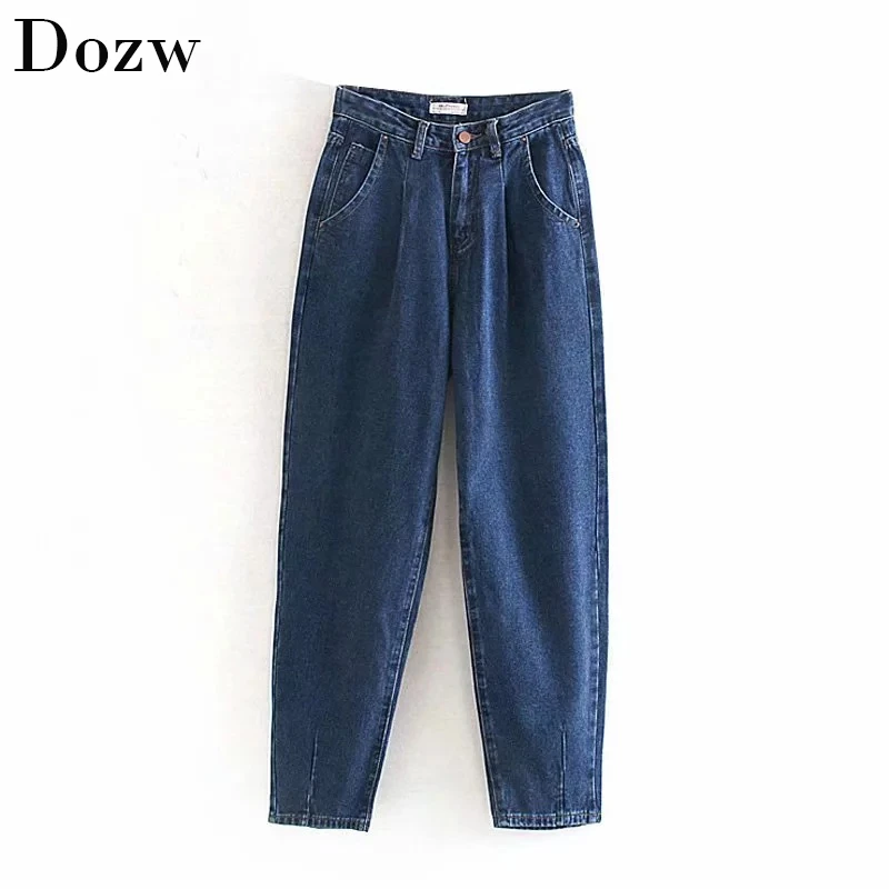pleated denim pants womens