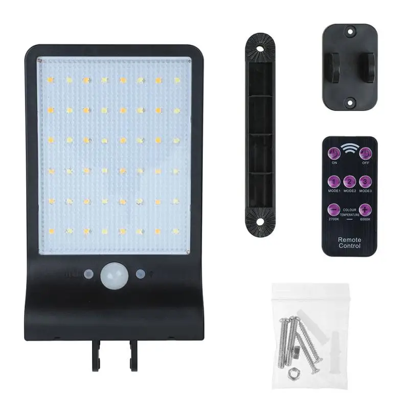 48LED датчик движения PIR на солнечной батарее Открытый Солнечный уличный светильник солнечный светильник s для украшения сада 3 режима Водонепроницаемый солнечный светильник s