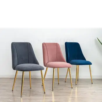 

Red Dining Chair In North Europe Modern Simple Home Backrest Creative Leisure Makeup Stool Dining Room Desk Chair