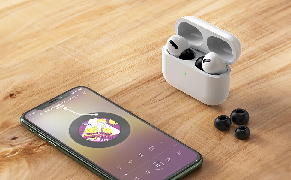 Noise Isolate Premium Memory Foam Tips for AirPods Pro,No Silicone Eartips Pain,Anti-Slip Earplugs,Fit in Charging Case