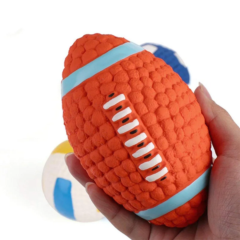 Squeaky Dog Ball Toys Pet Squeak Chew Ball Toys Interactive and Chewing Durable Latex Balls Non-Toxic Latex Clean Teeth