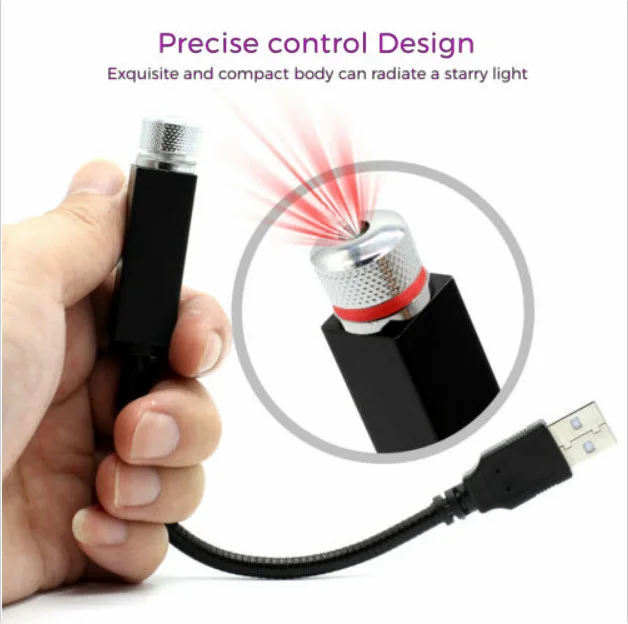 

1 Piece USB Car Atmosphere Lamps Interior Ambient Star Night Lights LED Projector Automobiles Decorative Lamp