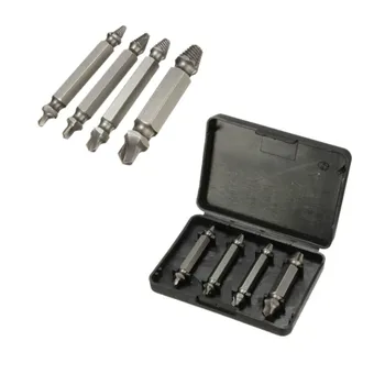 

4pcs/set Damaged Screw Extractor Drill Bits Guide Set Broken Speed Out Easy out Bolt Stud Stripped Screw Remover Tool