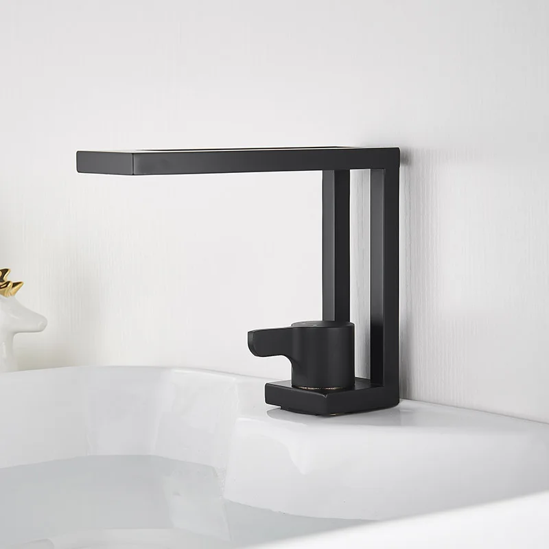 Black 1 Onyzpyly смеситель для раковины черный золотой холодной и горячей воды 360 Вращение на бортике одно отверстие ручка - Цвет: Black 1